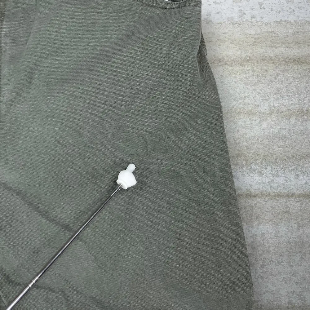 Vintage 90s Dickies Carpenter Pants 40x30 Baggy Wide Leg Fit Olive Green Canvas